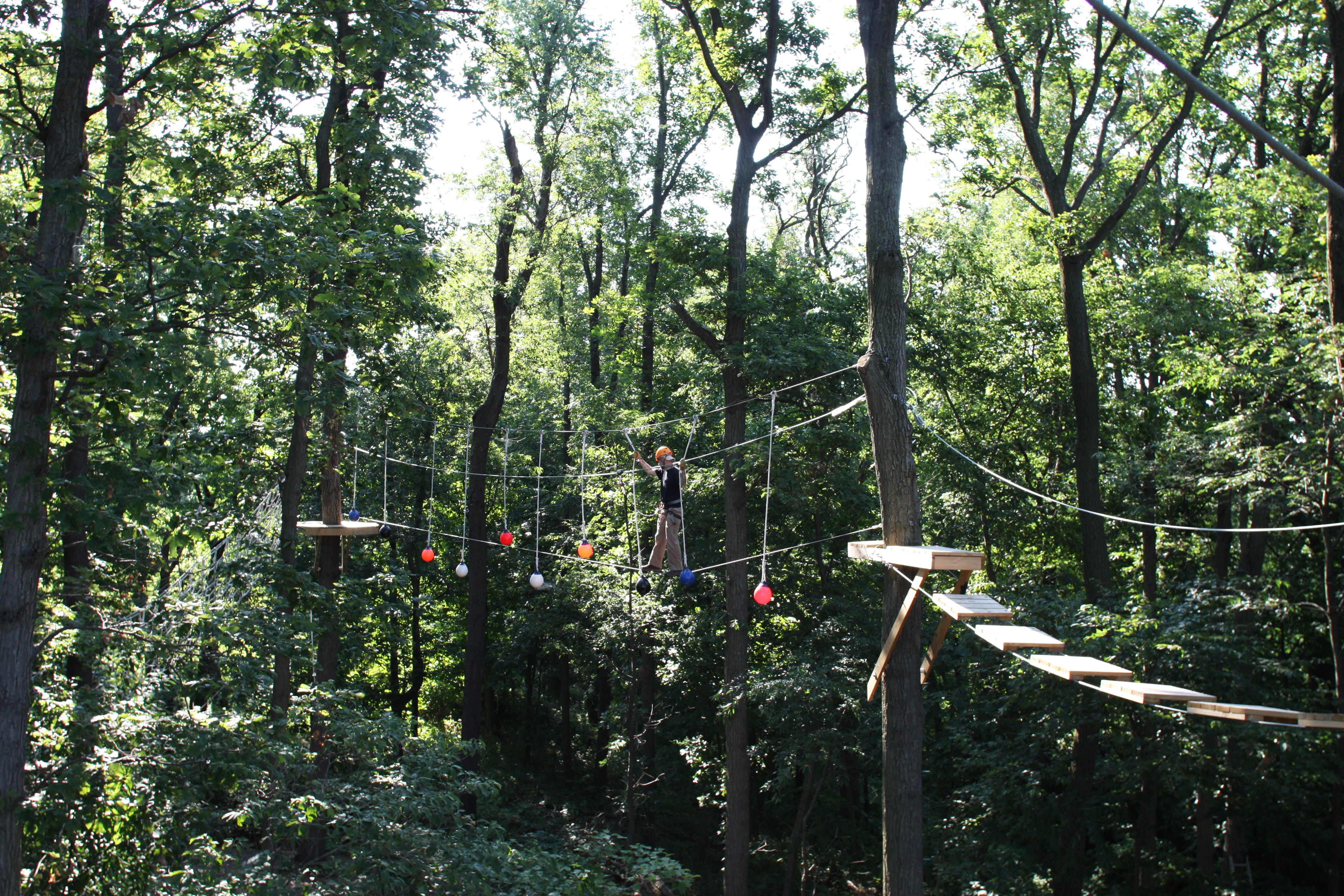 Shot of ropes course