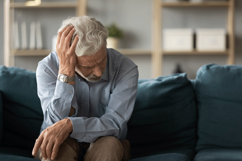 Person worried about wet brain symptoms