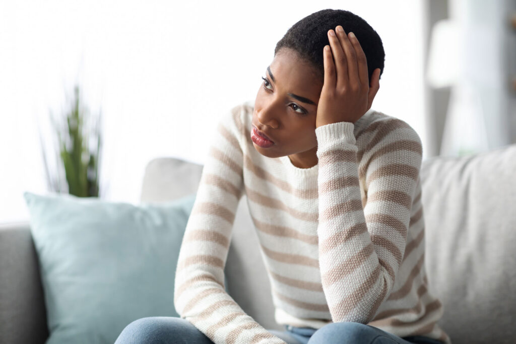 Person struggling with seasonal depression